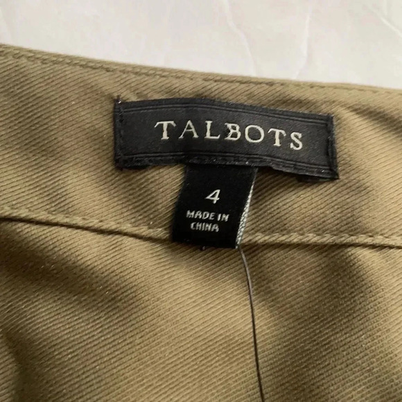 Talbots olive green lace up midi dress, 3/4 sleeves. NWT women’s size 4 - Picture 3 of 11